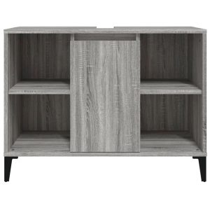Latitude Run Skagway 80Cm W x 60Cm H x 33Cm D Free-Standing Bathroom Cabinet gray 60.0 H x 80.0 W x 33.0 D cm