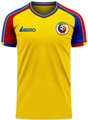 Libero Sportswear Romania 2024-2025 Home Concept Football Kit (Libero) - Yellow - male - Size: XL 46-48" Chest (112-124cm)
