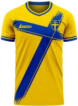 Libero Sportswear Sweden 2024-2025 Home Concept Football Kit (Libero) - Yellow - male - Size: XXXL 54-56" Chest (136-148cm)