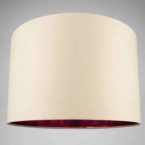 17 Stories Contemporary Cotton Lamp/Light Shade with Shiny Paper Inner brown 25cm H x 40cm W x 40cm D
