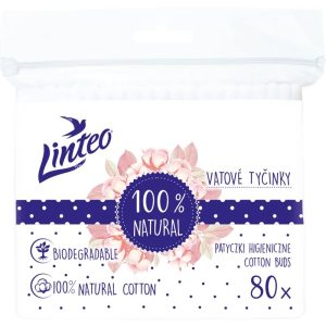 Linteo Natural Cotton Buds cotton buds in a sachet 80 pc