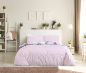 Marlow Home Co. Quiles Duvet Cover Set pink Single - 1 Standard Pillowcase