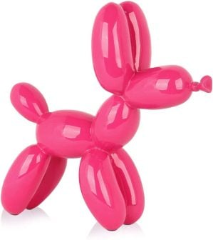 Metro Dog Balloon Aagje Figurine pink 62.0 H x 26.0 W x 9.5 D cm