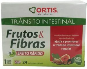 Ortis Fruits And Fiber Fast Effect x24 Chewable Cubes