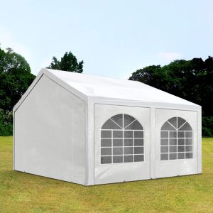 Toolport 4x4m Marquee / Party tent, PE 450, white - (91108)