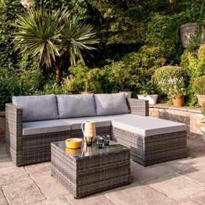 17 Stories Luzi All Weather Wicker/Rattan 4 - Person Seating Group with Cushions gray 52.0 H x 75.0 W x 70.0 D cm