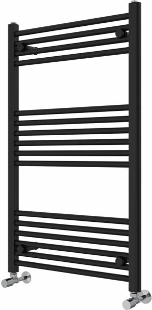Rebrilliant Wiest Straight Heated Towel Rail Radiator Bathroom Ladder Warmer black 160.0 H x 60.0 W x 3.0 D cm