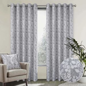 Rosdorf Park Birghild Eyelet Room Darkening Super Thermal Curtains Grey 65" W x 90" L