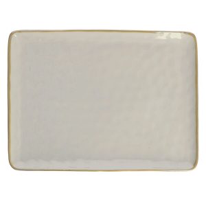 Rose & Tulipani Concerto Grigio Perla Pearl Grey Rectangular Tray - 36cm x 26.5cm