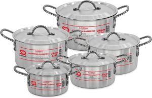 SQ Professional Galaxis Carina 5 Pieces Aluminium Cookware Set gray