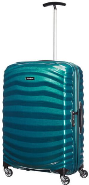 Samsonite Lite-Shock 69cm 4-Wheel Medium Suitcase - Petrol Blue