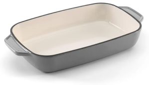 Samuel Groves Cast Iron Rectangular Au Gratin Dish gray 5.0 H x 17.0 W x 25.0 D cm