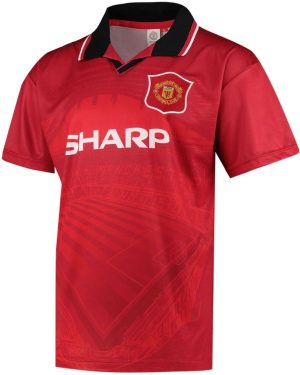 Score Draw 1996 Manchester United Home Football Shirt - Red - male - Size: XXXL Adults