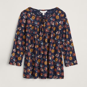 Seasalt Rivers End Top Poppy Tapestry Maritime