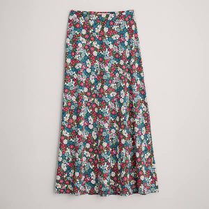 Seasalt Rose Skirt Flowery Painting Light Squid