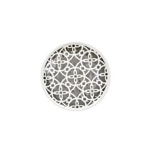 Skylar Melamine Outdoor Grey & White Patterned Side Plate