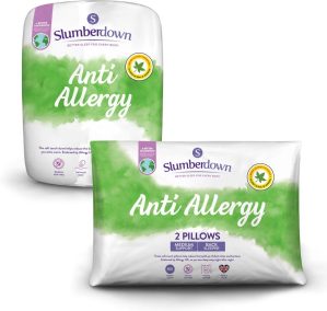 Slumberdown Anti Allergy 4.5 and 10.5 All Season 15 Tog Duvet with 2 Medium Support Pillows Washable white 225.0 H x 220.0 W x 6.0 D cm