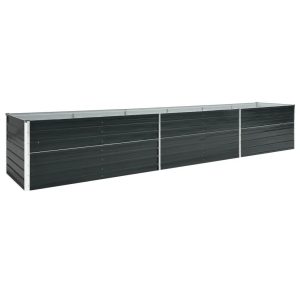 Sol 27 Outdoor Aarilyn Metal Raised Flower Bed gray 45.0 H x 480.0 W x 80.0 D cm