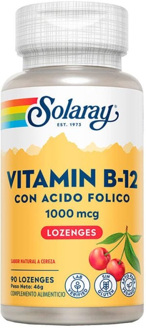 Solaray Vit B12 2000 Mcg comprimidos sublinguales 90 u