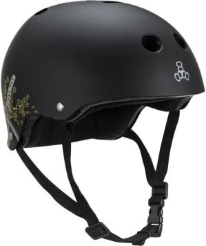 Triple Eight Sky Brown Sweatsaver Skate Helmet (Black) - Black - Size: Extra Small