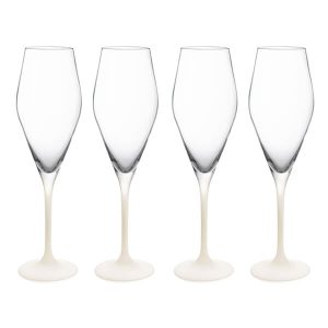 Villeroy & Boch Manufacture Rock Blanc Set of 4 Champagne Flutes