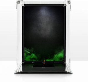 Wicked Brick Display case for LEGO® Star Wars Captain Rex Helmet (75349) - Display case with Green printed background