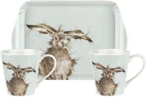 Wrendale Designs 'Hare Brained' Hare Mug & Tray Set