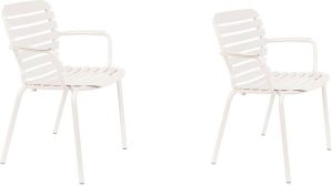 Zuiver Stacking Patio Dining Armchair (Set of 2) white 82.8 H x 64.7 W x 58.2 D cm