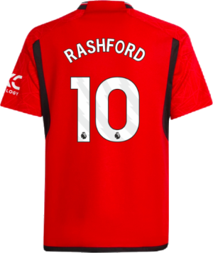 adidas 2023-2024 Man Utd Home Shirt (Kids) (Rashford 10) - Red - male - Size: 7-8 Years - 26-28" - 71cm