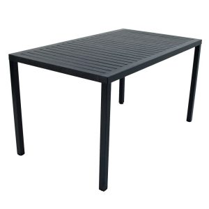 17 Stories Cube Nardi Garden Rectangular Table gray/black 140.0 W x 80.0 D cm