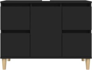 Latitude Run Tonsina 80Cm W x 60Cm H x 33Cm D Free-Standing Bathroom Cabinet gray/black 60.0 H x 80.0 W x 33.0 D cm