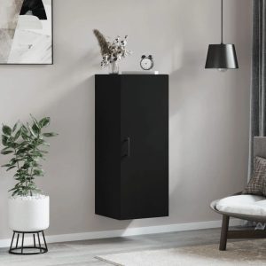 17 Stories Wall Mounted Cabinet 34.5X34x90 Cm_2 gray/black 90.0 H x 34.5 W x 34.0 D cm