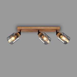 Metro Royk Ceiling Spotlight black/brown 11.5 H x 11.0 W x 50.0 D cm