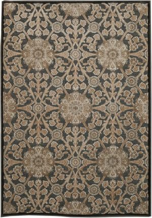 Ophelia & Co. Conatser Beige/Charcoal Rug black/brown 120.0 W x 0.35 D cm