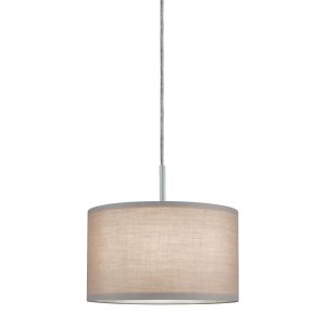 Fernleaf 25.5cm Fabric Lamp Shade white/brown 15.2 H x 25.5 W x 25.5 D cm