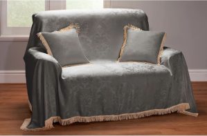 Marlow Home Co. Alage Throw gray/brown 163.0 H x 282.0 W cm