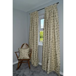 Fleur De Lis Living Choate Tailored Pencil Pleat Blackout Thermal Curtains gray/brown 182.0 H cm