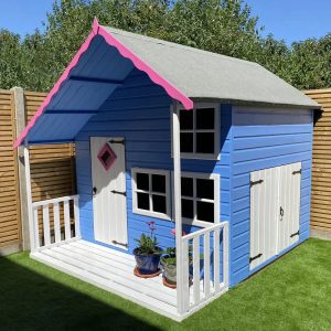 Shire Sheds Crib Playhouse gray/brown 243.0 H x 179.0 W x 209.0 D cm