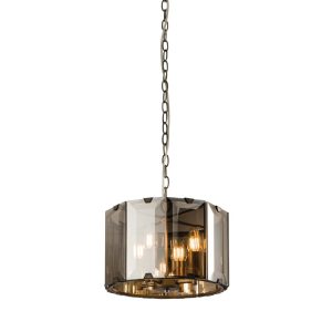 Mercury Tedrow 4-Light Drum Chandelier black/brown