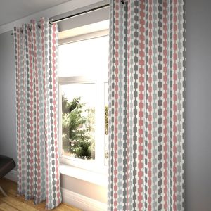 17 Stories Anneta Lotta Tailored Pencil Pleat Balckout Thermal Curtains pink/gray 137.0 H cm