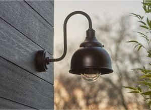 Breakwater Bay Fentress Matte Black Outdoor Fisherman Light black/gray 33.0 H x 20.0 W x 34.0 D cm