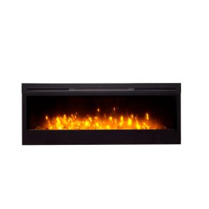 Dimplex Prism Optiflame Wall Fire, Linear Electric Fireplace, recess or surface mounting black/gray 49.4 H x 128.0 W x 17.9 D cm