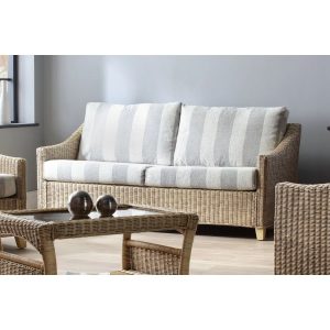 17 Stories Alya 3 Seater Conservatory Sofa brown/gray 89.0 H x 183.0 W x 88.0 D cm