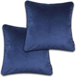 McAlister Textiles Cushion with Filling blue/navy 43.0 H x 43.0 W x 5.0 D cm