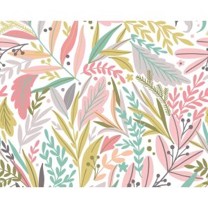 17 Stories Copemish Wall Mural green/pink/red 280.0 H x 350.0 W cm