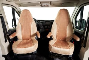 Hindermann slipcovers 1 piece for original sEat Fiat Ducato beige/sand