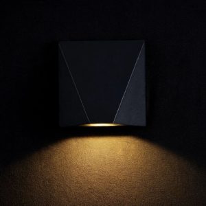 17 Stories Hobdy LED Wall Flush Mount black/white 12.0 H x 12.0 W x 7.0 D cm