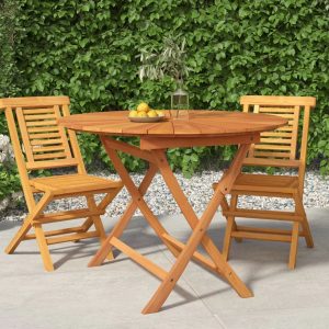 ClassicLiving Lenexa Round 85Cm L Outdoor Bistro Table brown/white