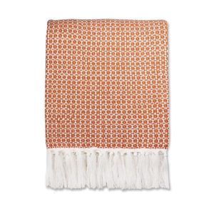 Bloomsbury Market Trill Throw orange/gray/white 150.0 H x 125.0 W cm