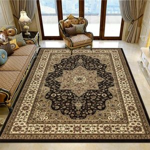 Rosalind Wheeler New Luxury Large Traditional Rugs For Bedroom Living Room Carpet Hallway Runner brown/white 170.0 H x 120.0 W x 1.2 D cm